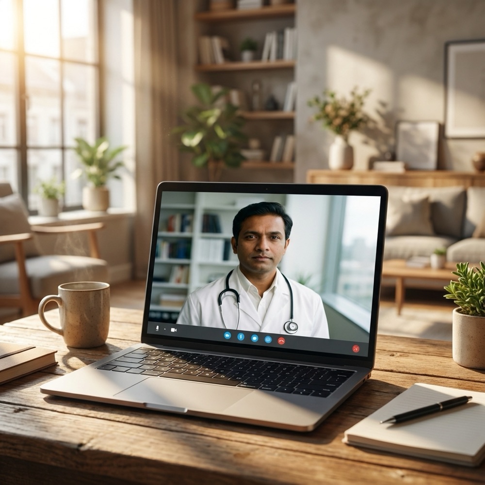 Video consultation with doctor